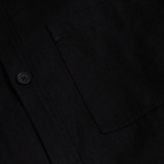 Ted Baker Shaww Delave Linen Black Overshirt - Image 2