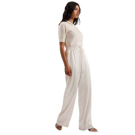Ted Baker Umaibo Satin Wide Leg Ivory Joggers - Image 2