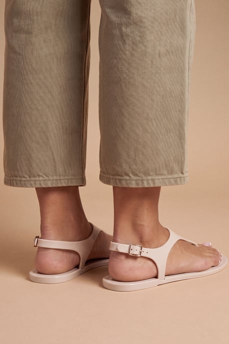 Patricia Jelly Slingback Toe Post Flat Sandals - Image 2