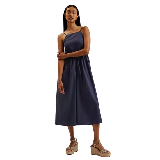 Ted Baker Eze Squared Neck Strappy Cross Over Dark Blue Jumpsuit - Image 2