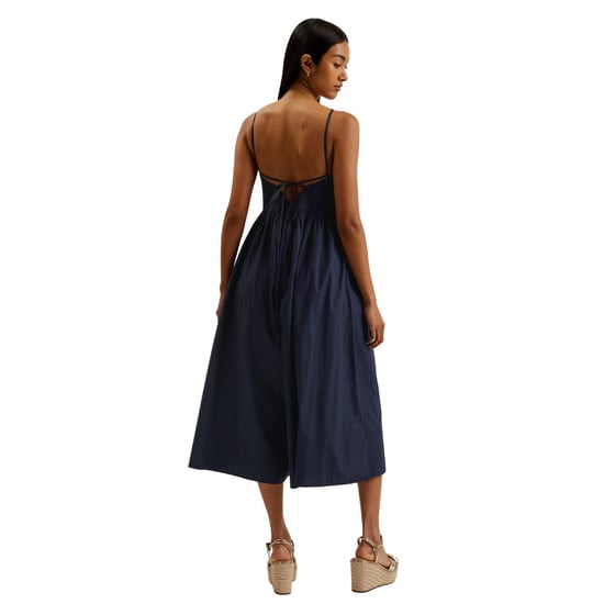 Ted Baker Eze Squared Neck Strappy Cross Over Dark Blue Jumpsuit - Image 4