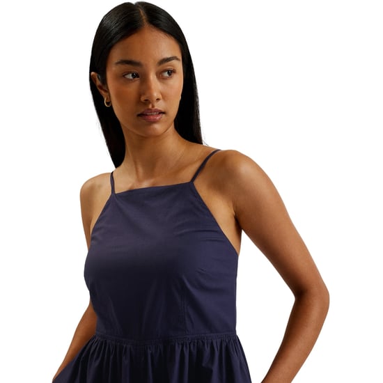 Ted Baker Eze Squared Neck Strappy Cross Over Dark Blue Jumpsuit - Image 5