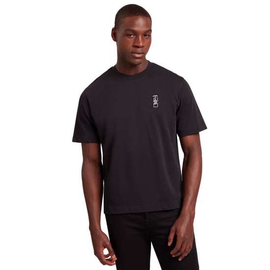 Ted Baker Kuyrt Svart T-shirt Med Märke - Image 4