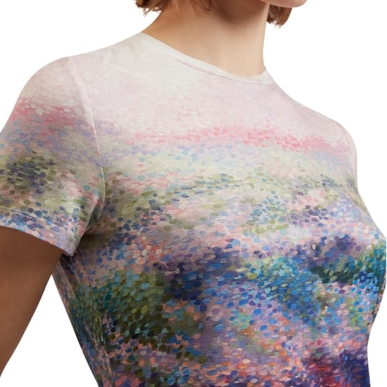 Ted Baker Kaytee Printed Fitted Pink T-shirt - Image 5