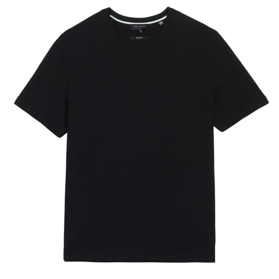 Ted Baker Curlys Regular Textured Black T-shirt - Image 1