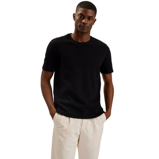 Ted Baker Curlys Regular Textured Black T-shirt - Image 3