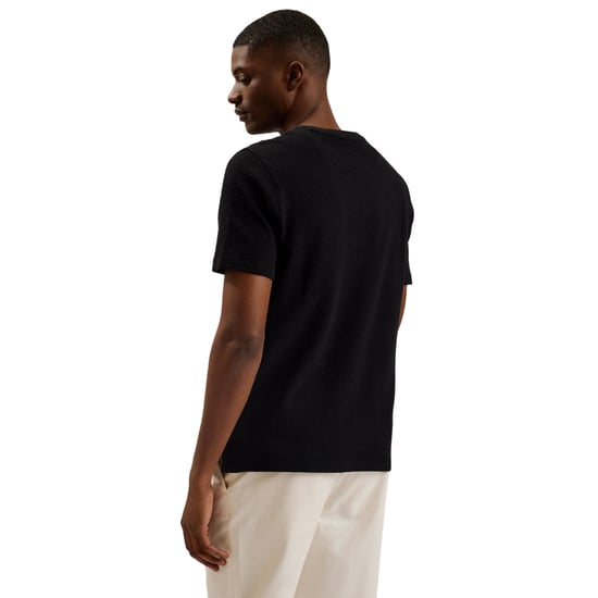 Ted Baker Curlys Regular Textured Black T-shirt - Image 5