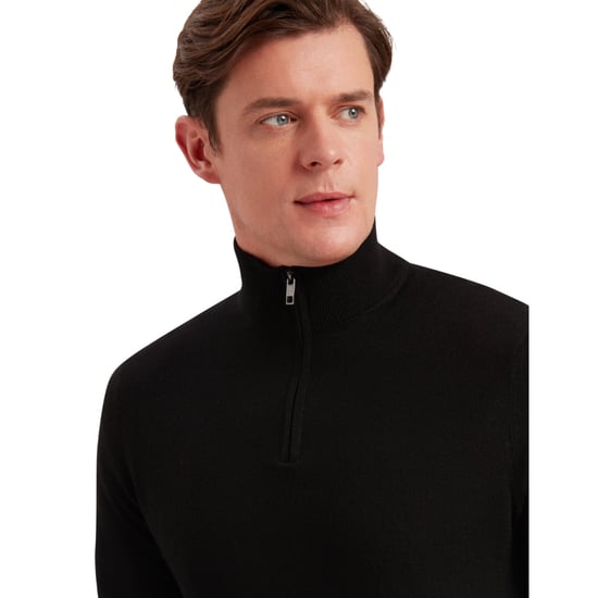 Ted Baker Limehas Merino Core Half Zip Zwarte Trui - Image 4