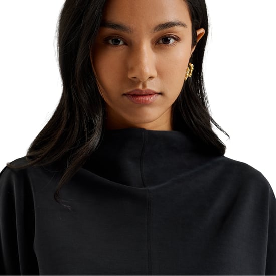 Ted Baker Kenseyy Cupro Funnel Neck Black Sweater - Image 5