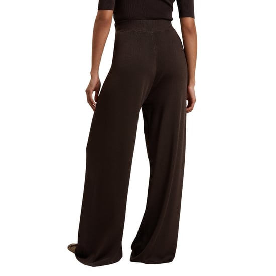 Ted Baker Matilli Wide Leg Knit Dark Brown Trousers - Image 3