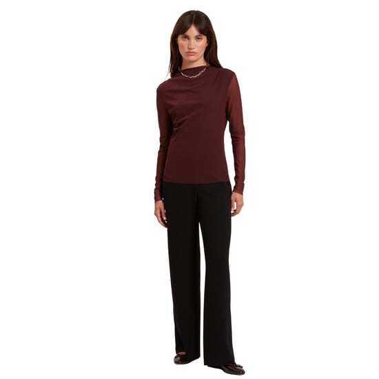 Ted Baker Gorjja Piping Detail Wide Leg Black Crepe Trouser - Image 3