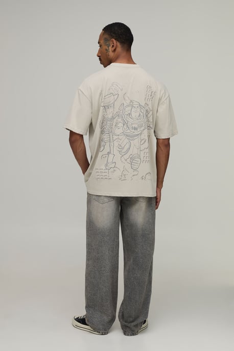Oversized Toy Story Buzz & Woody License Print T-Shirt - Image 2