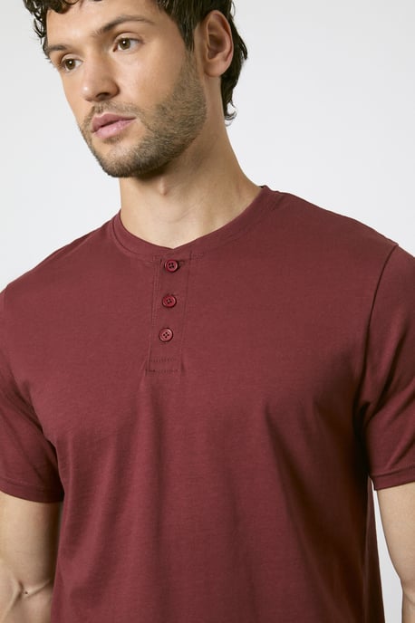 Wine Grandad  Neck T-shirt - Image 2