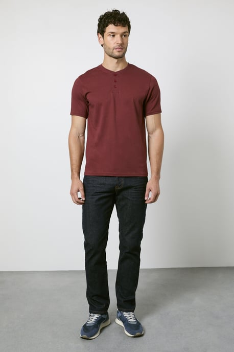 Wine Grandad  Neck T-shirt - Image 4