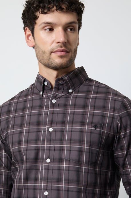 Plum Check Long Sleeve Shirt - Image 2