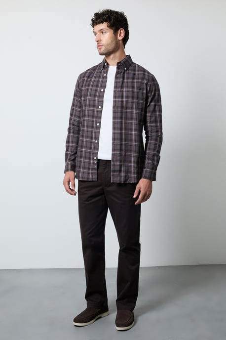 Plum Check Long Sleeve Shirt - Image 4