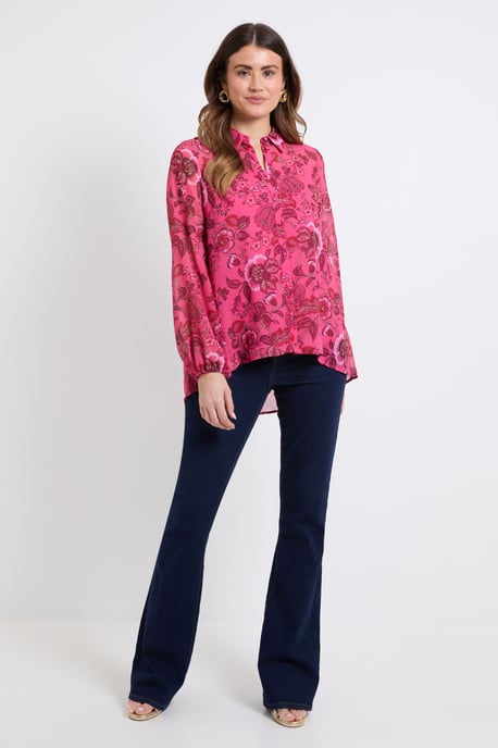 High Low Hem Longline Shirt - Image 2