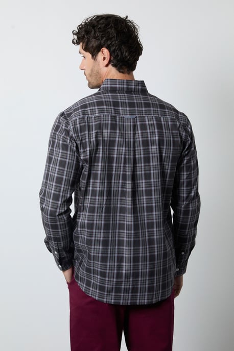 Charcoal Check Long Sleeve Shirt - Image 3