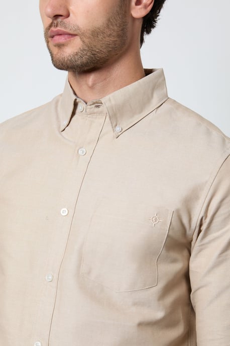 Natural Oxford Long Sleeve Shirt - Image 2