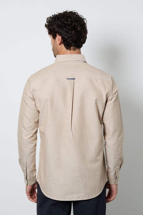 Natural Oxford Long Sleeve Shirt - Image 3