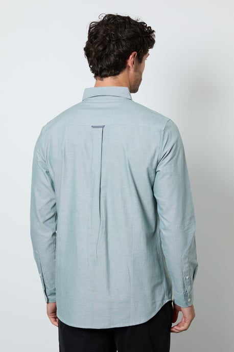 Green Oxford Long Sleeve Shirt - Image 3