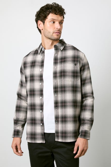 Natural Western Check Long Sleeve Shirt - Image 1