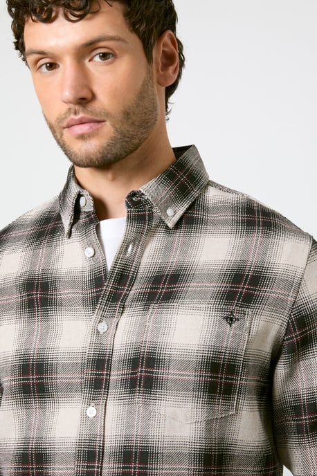 Natural Western Check Long Sleeve Shirt - Image 2