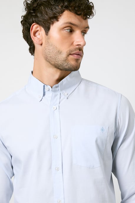 Light Blue Check Long Sleeve Shirt - Image 2