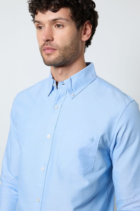 Light Blue Oxford Long Sleeve Shirt - Image 2