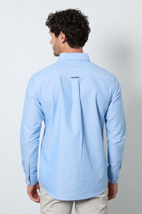 Light Blue Oxford Long Sleeve Shirt - Image 3