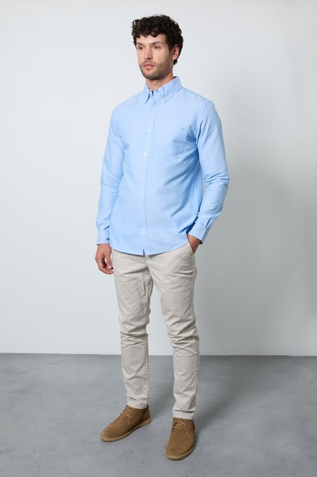 Light Blue Oxford Long Sleeve Shirt - Image 4