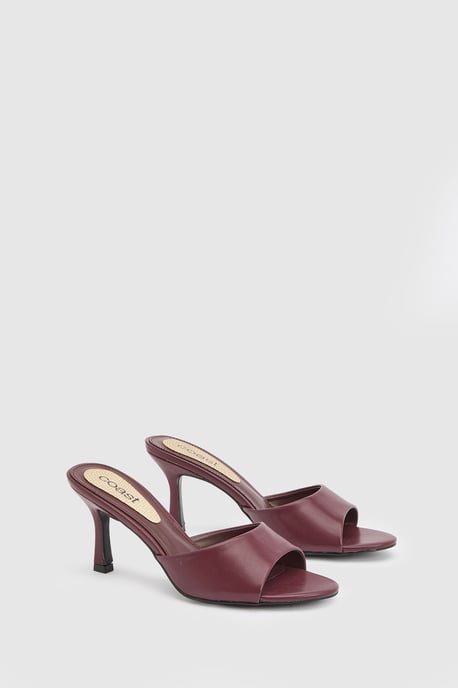 Abbie Faux Patent Leather Medium Stiletto Heeled Mules - Image 3