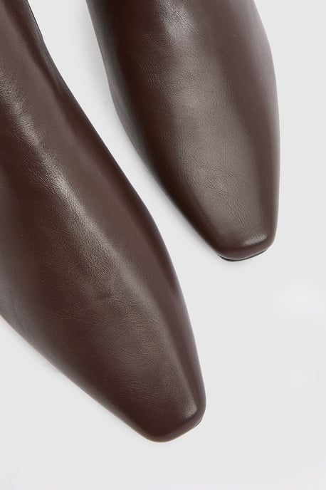 Tania Faux Leather Medium Stiletto Heel Ankle Boots - Image 4