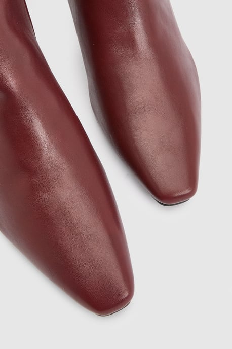 Tania Faux Leather Medium Stiletto Heel Ankle Boots - Image 4
