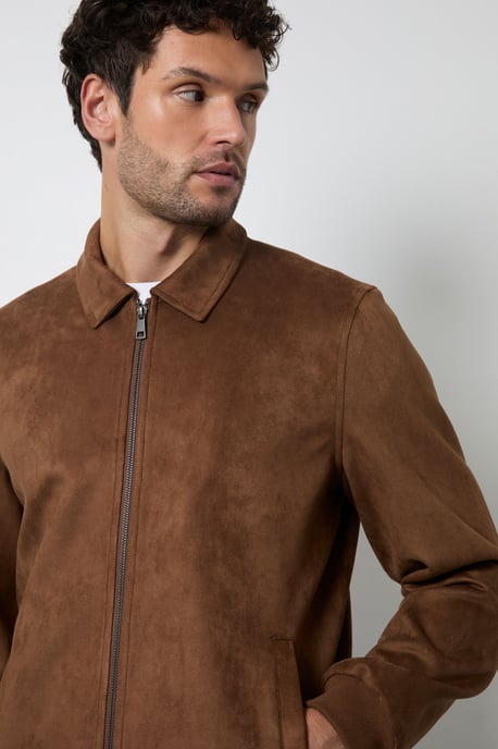 Tan Faux Suede Jacket - Image 2