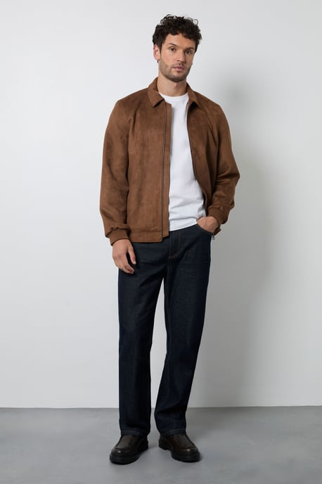 Tan Faux Suede Jacket - Image 4