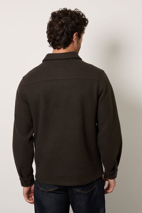 Dark Green Wool Look Short Jacket - Image 3