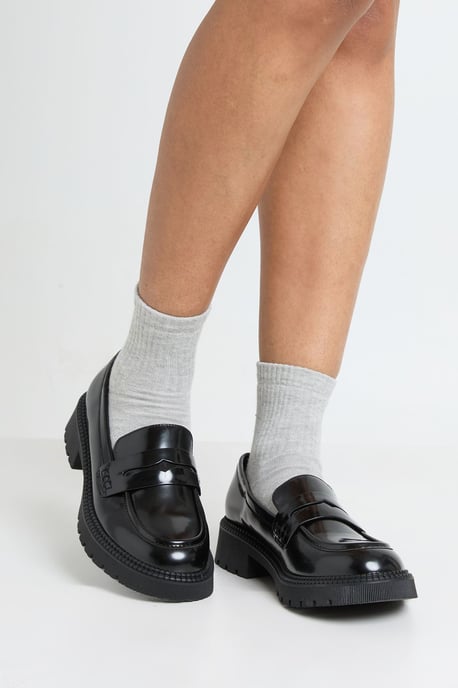 Wide Fit Chunky Sole Loafers - Image 1