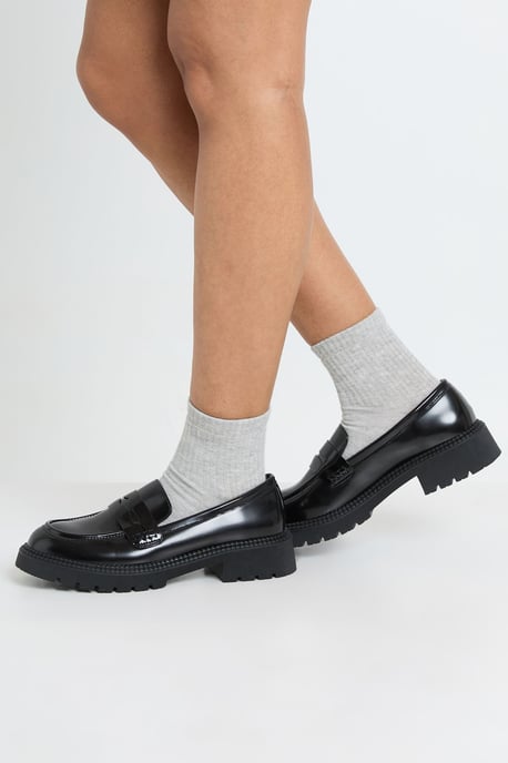 Wide Fit Chunky Sole Loafers - Image 2