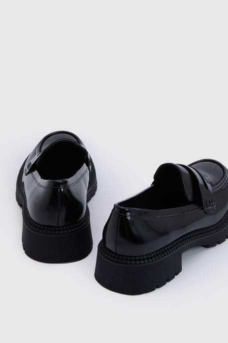 Wide Fit Chunky Sole Loafers - Image 4