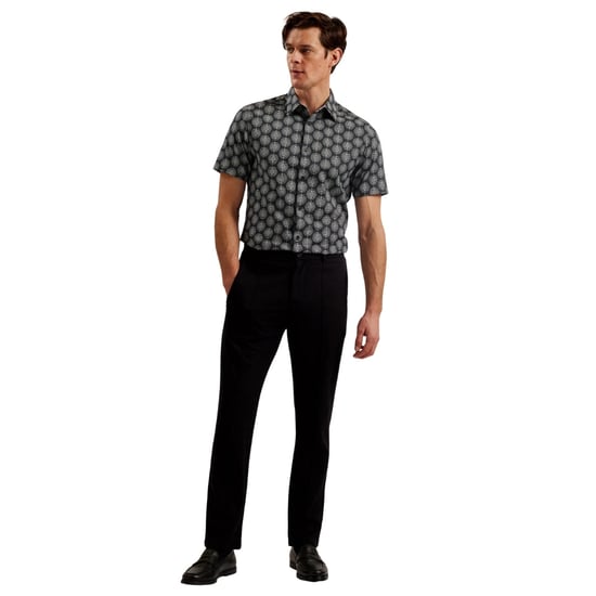 Ted Baker Pearsho Short Sleeve Circle Geo Black Shirt - Image 2