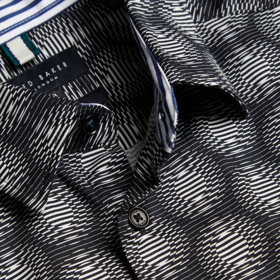 Ted Baker Pearsho Short Sleeve Circle Geo Black Shirt - Image 6