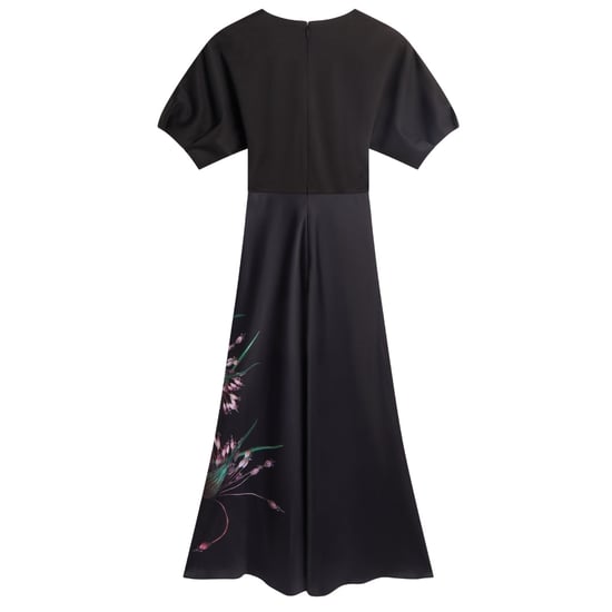 Ted Baker Sado Printed Ponte Bodice Satin Black Dress - Image 2