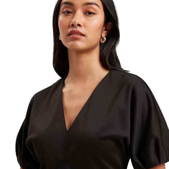 Ted Baker Sado Printed Ponte Bodice Satin Black Dress - Image 5