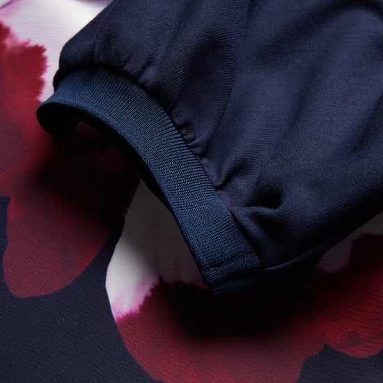 Ted Baker Mitzic Ponte Jurk Met Lijfje En Print Van Marineblauwe Satijn - Image 6