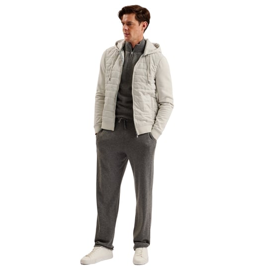 Ted Baker Adburys Regular Quilted Zip Beige Hoodie - Image 4