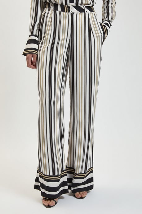 Petite Contrast Stripe Viscose Co Ord Trouser - Image 2