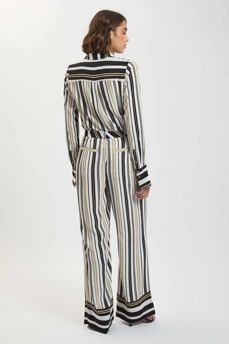 Petite Contrast Stripe Viscose Co Ord Trouser - Image 3