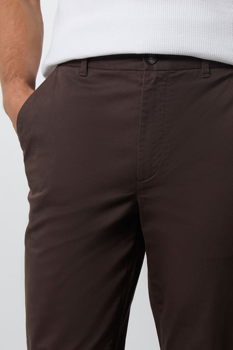 Coffee Brown Slim Fit Chino Trouser - Image 4