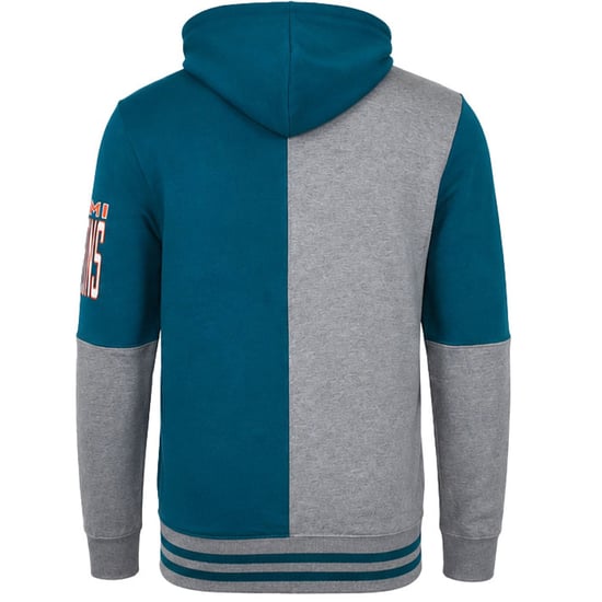 Mitchell & Ness NFL Miami Dolphins Split Color Mens Grey/Teal Hoodie - Image 3